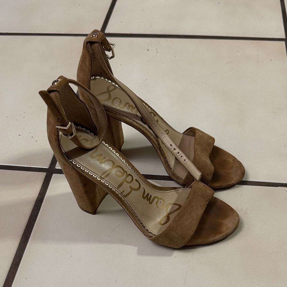 Sam Edelman Tan Suede Heels